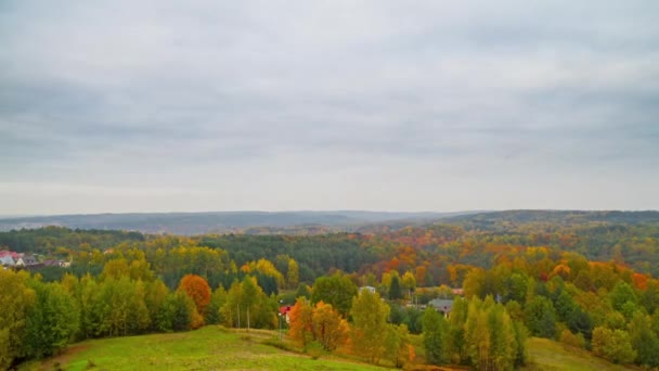 Paesaggio autunnale, time-lapse, padella — Video Stock