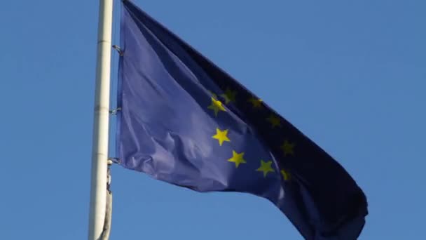 Flaga europejska — Wideo stockowe
