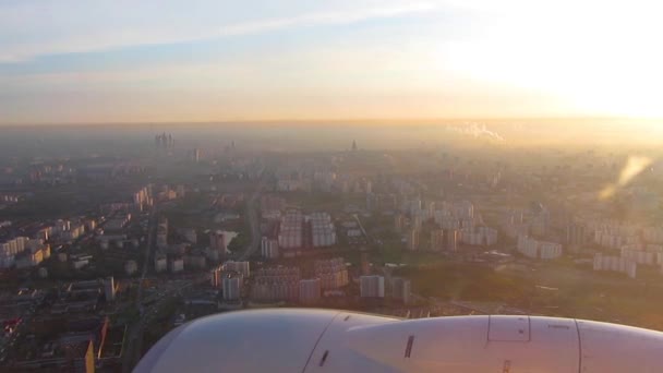 Moskova, Rusya, görünümden uçak — Stok video