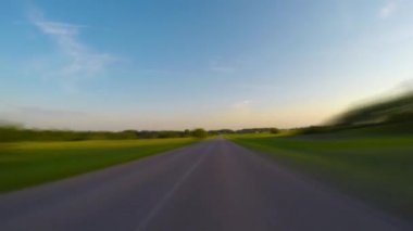 kırsal yolda timelapse seyahat