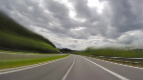 Αυστριακή autobahn, time-lapse — Αρχείο Βίντεο