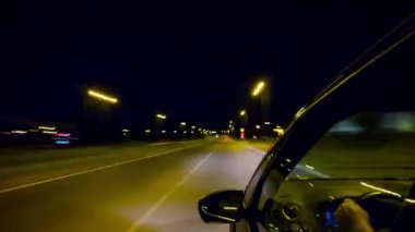 gece yol, yan görünüm, hızlandırılmış