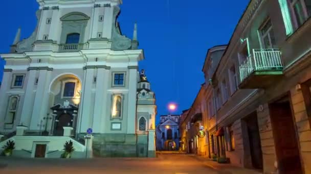 Gate Vilnius, Vilnius, Lithuania hyper time-lapse — Stock Video