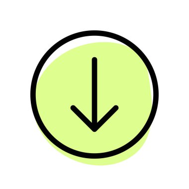 İndirmek ve kaydetmek için aşağı ok yönü düğmesi