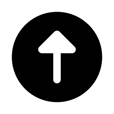 Beyaz arkaplanda izole edilmiş ok ve ihracat göstergesi yükle