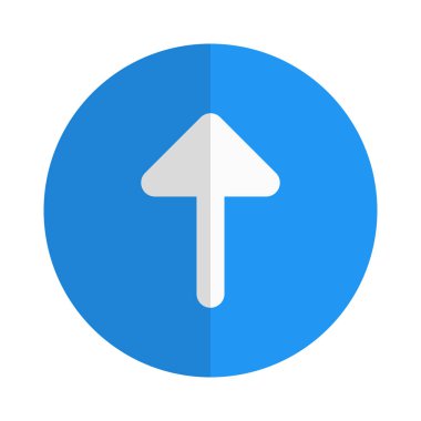 Beyaz arkaplanda izole edilmiş ok ve ihracat göstergesi yükle