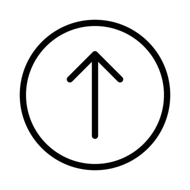 Beyaz arkaplanda izole edilmiş ok ve ihracat göstergesi yükle