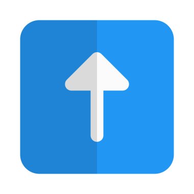 Yukarı yönlendirme ok yönü beyaz arkaplan üzerinde izole