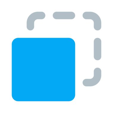 Kare kutu şekli uygulama düğmesi, eşit kenarlar.