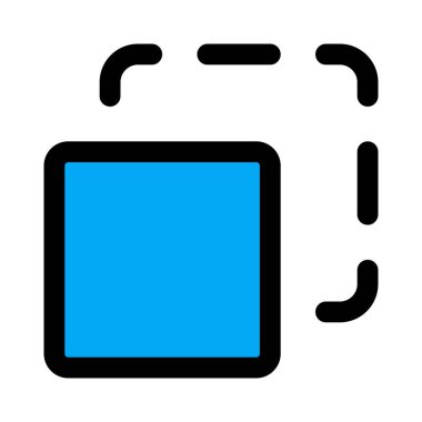 Kare kutu şekli uygulama düğmesi, eşit kenarlar.