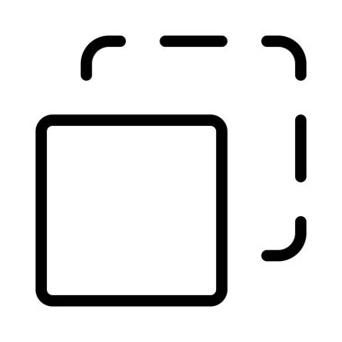 Kare kutu şekli uygulama düğmesi, eşit kenarlar.