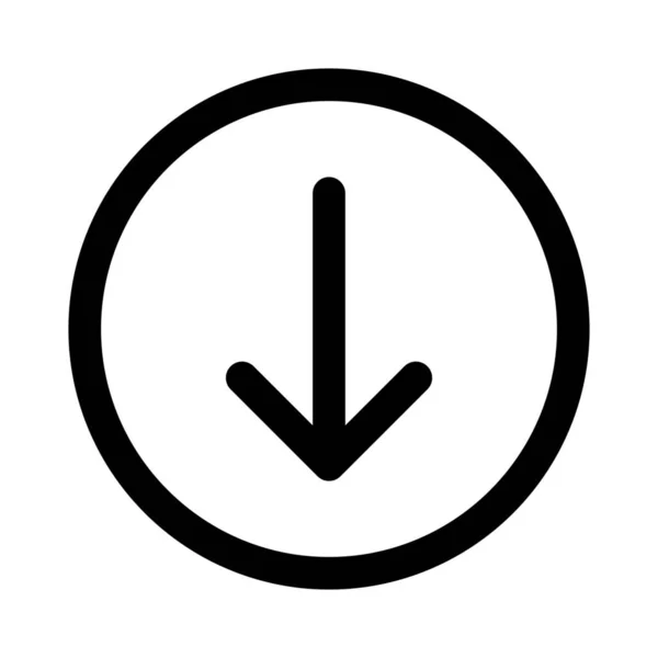 Botón Dirección Flecha Abajo Para Descargar Guardar — Archivo Imágenes Vectoriales
