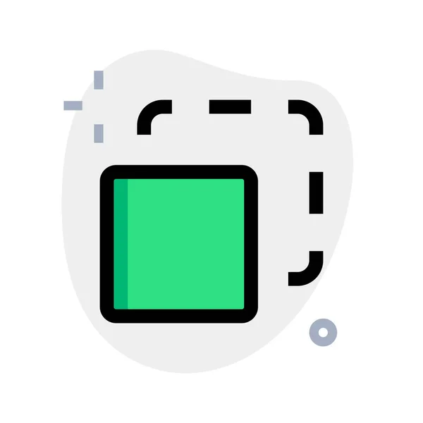 正方形のボックス形状選択アプリケーションボタン — ストックベクタ