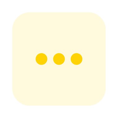 Uygulama için elipsis yatay menü arayüzü düğmesi