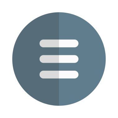 Paralel navigasyon düğmeli hamburger menüsü listesi