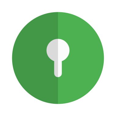 Güvenli anahtar erişimi olan kapı erişimi anahtar deliği