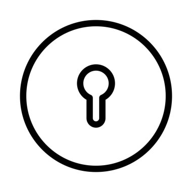 Güvenli anahtar erişimi olan kapı erişimi anahtar deliği