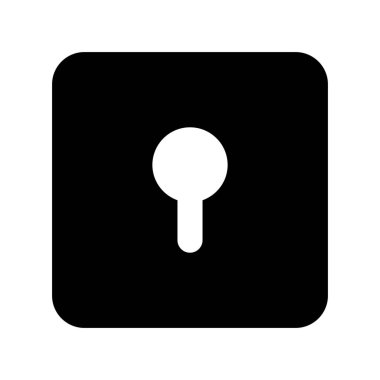 Dijital giriş için şifreleme anahtar deliği sembolünü kilitle