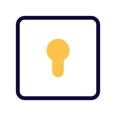 Dijital giriş için şifreleme anahtar deliği sembolünü kilitle