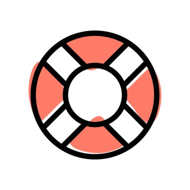 Cankurtaran şamandırası şişirilebilir destek acil durum öpücüğü yüzüğü.