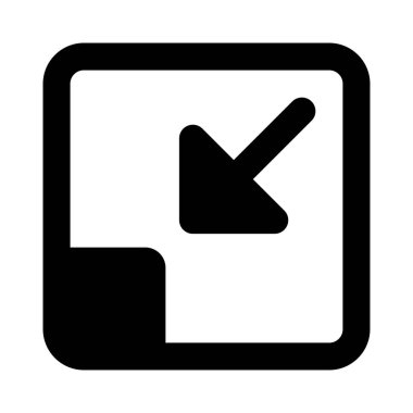 Küçültme işlevi ile ok simgesini küçült