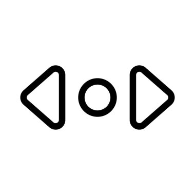 Her iki yönde yatay yönde kayan oklar