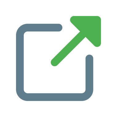 Dışarıda ok yönü ölçeklenebilir ve genişletilebilir