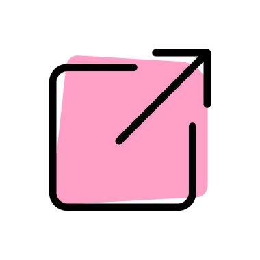 Dışarıda ok yönü ölçeklenebilir ve genişletilebilir