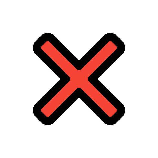 Error Notification Symbol Cancelling Popup Window — Stock Vector