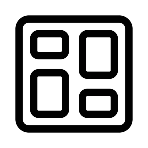 Tile Dashboard Layout Computer Application Organizing — 图库矢量图片