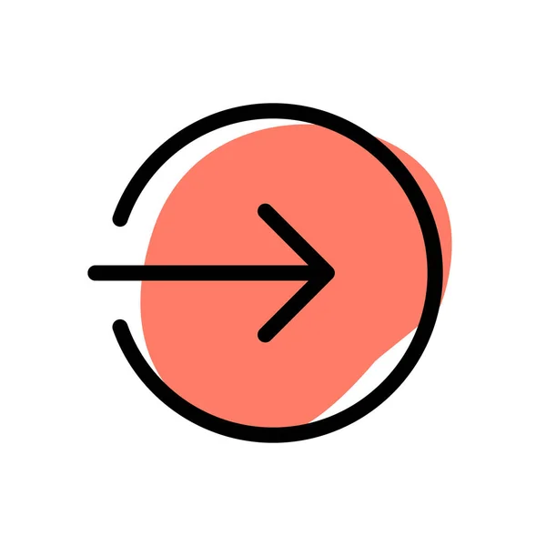 Enter Direction Arrow Rightward Orientation Pointer — Stock Vector