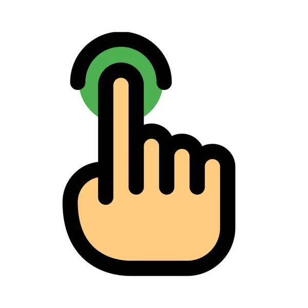 Ein Fingertipp Auf Kapastiven Touchscreen Test — Stockvektor