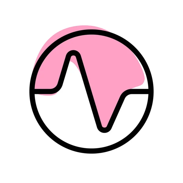 Variable Transversalwellendiagramm Leistungsanalyse Kurve — Stockvektor