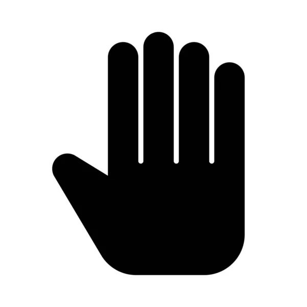Stoppa Handflatan Hand Gest Interaktion Islolated — Stock vektor