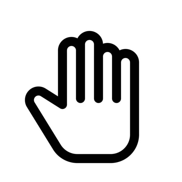 Stop Hand Palm Hand Gesture Interaction Islolated — 图库矢量图片