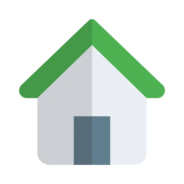 Traditional Residence Home Having Shelter Roof Design — Stock Vector