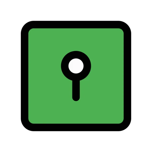 Schlüsselloch Symbol Für Digitale Anmeldung Sperren — Stockvektor