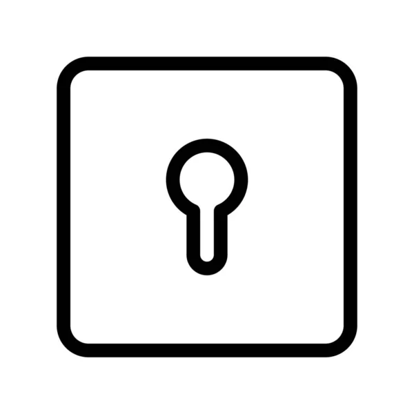 Verrouiller Symbole Trou Serrure Cryptage Pour Connexion Numérique — Image vectorielle