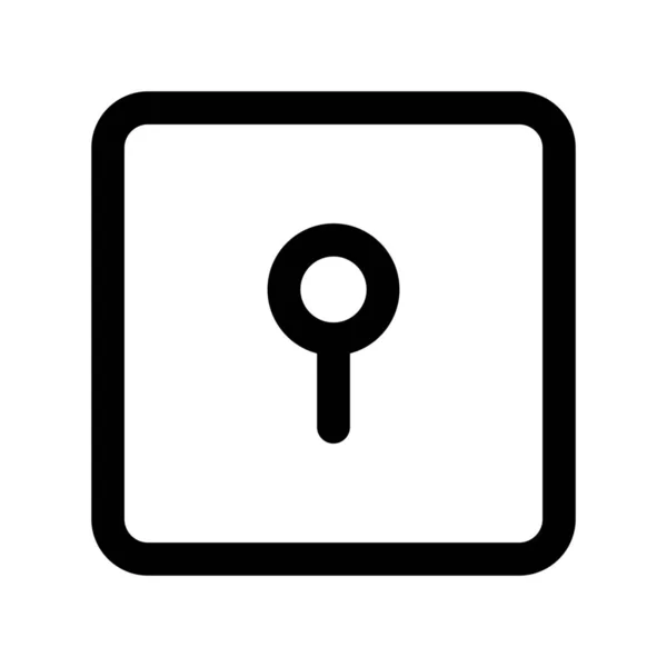Uzamknout Symbol Šifrovací Klíčové Dírky Pro Digitální Přihlášení — Stockový vektor