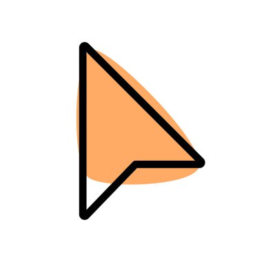 Beyaz arkaplanda izole edilmiş fare imleci ok başı