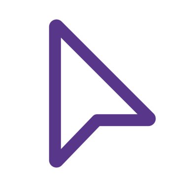 Beyaz arkaplanda izole edilmiş fare imleci ok başı