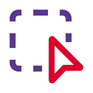 Tasarım ögeleri için dörtgen kutu fare seçimi