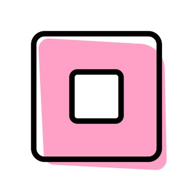 Beyaz arkaplanda izole edilmiş ortam oynatıcısı için müzik düğmesini durdur