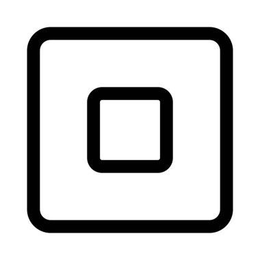 Beyaz arkaplanda izole edilmiş ortam oynatıcısı için müzik düğmesini durdur