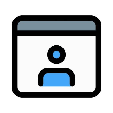 Web girişi için çevrimiçi kullanıcı sosyal profili