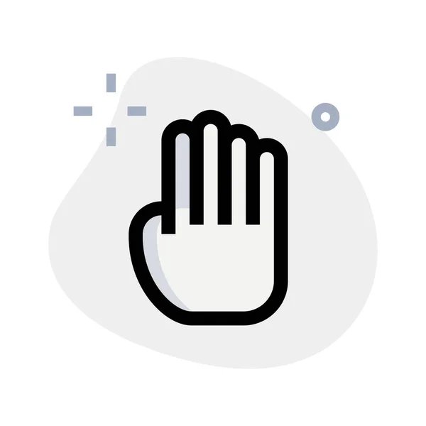 Geste Mit Vier Fingern Zum Wechsel Zwischen Den Anwendungen — Stockvektor