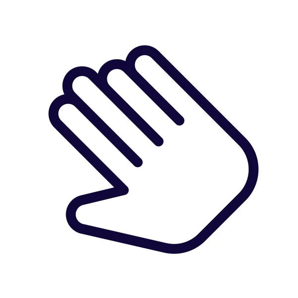 タッチスクリーンインターフェース上の5本の指の手ジェスチャー — ストックベクタ
