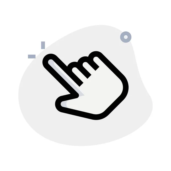 Χτυπήστε Ένα Δάχτυλο Κάντε Κλικ Στη Διεπαφή Οθόνης Αφής — Διανυσματικό Αρχείο
