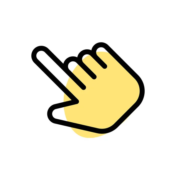 Ein Fingertipp Oder Klick Auf Die Touchscreen Oberfläche — Stockvektor