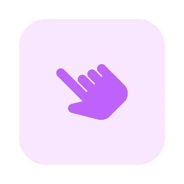 Single Finger Tap Click Touchscreen Interface — Stock vektor